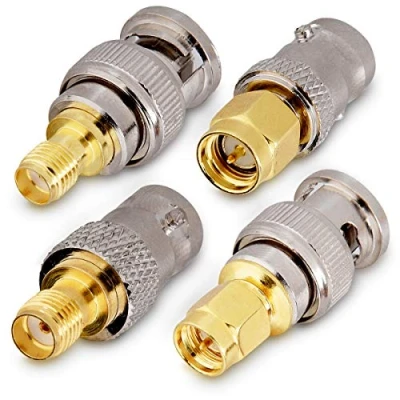 Afbeelding van kwmobile 4x SMA naar BNC adapter 4 varianten voor coaxiale aansluitingen
