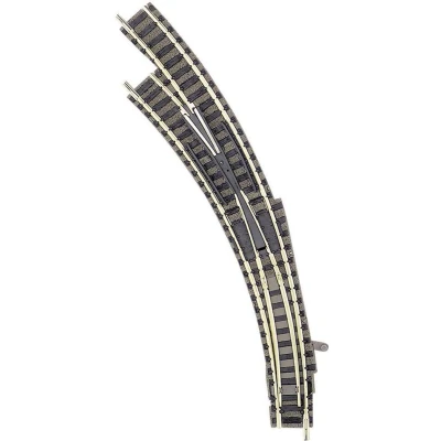 Afbeelding van N Fleischmann Piccolo (met ballastbed) 9174 Gebogen wissel, Links 45 356.5 mm, 420 mm 1 stuk(s)