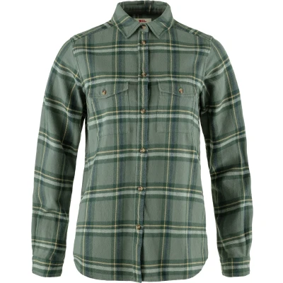 Afbeelding van Övik Heavy Flannel Blouse Dames Patina Green Deep Patina300 S Groen Outdoor Shirt