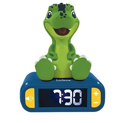 Image de Réveil digital avec veilleuse lumineuse Dinosaure en 3D et effets sonores