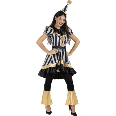 Afbeelding van FUNIDELIA Deluxe Enge Clown Kostuum voor vrouwen Maat: XS