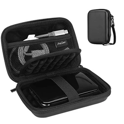 Afbeelding van ProCase Canvio Basics Western Digital WD Elements My Passport Seagate Portable Backup Plus Slim 1TB 2TB 3TB 4TB USB 3.0 Travel Transport HDD, SSD Cases Black