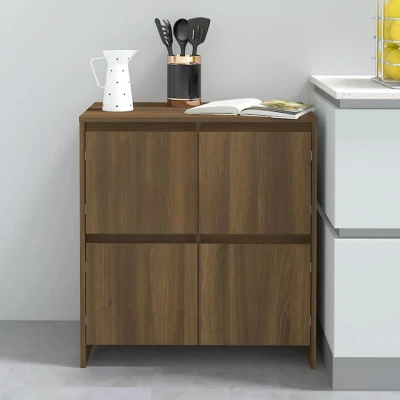 Afbeelding van Dressoir 70x41x75 cm spaanplaat bruineikenkleurig
