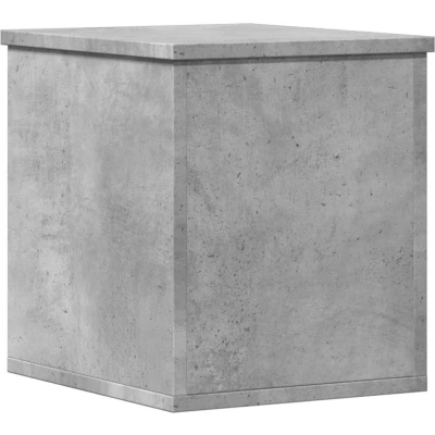 Afbeelding van vidaXL Opbergbox 30x35x35 cm bewerkt hout betongrijs