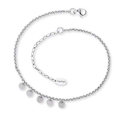 Afbeelding van Engelsrufer Enkelbandje Luna zilver/zilver ERFS LILLUNA, roestvrij staal, staal