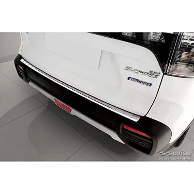 Afbeelding van Avisa Achterdrempelbescherming van roestvrij staal, compatibel met Suzuki S Cross II 2022 &#039;Ribs&#039;