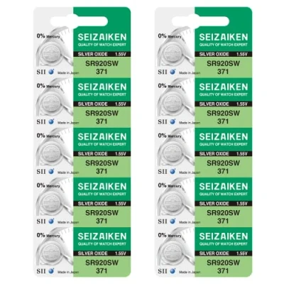 Afbeelding van Seizaiken Seiko 371 SR920SW 10 stuks zilveroxide batterijen 1,55 V 0% Hg
