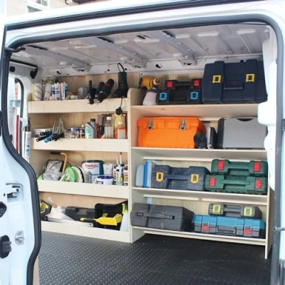 Afbeelding van Vanify Achterplanken en gereedschapskisten voor Renault TRAFIC L1 2015+ bestelwagens