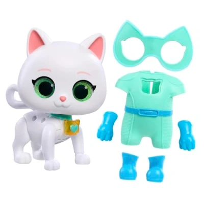 Image de Just Play Figurine Bitsy SuperChatons de Disney Junior 20 cm Haut, 9 Accessoires, Jeux d’Imitation, Jouets pour Enfants 3 Ans et Plus