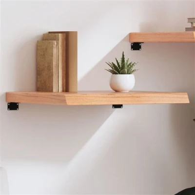 Afbeelding van Wandschap 60x60x6 cm behandeld massief eikenhout lichtbruin
