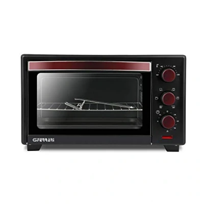 Afbeelding van G3 Ferrari G10135 Elektrische oven &quot;Il Moro 20 Plus&quot;, 1380 W, liter, 100 230 C, antiaanbaklaag, zwart/rood