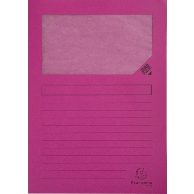Afbeelding van Exacompta L map met venster Forever, pak van 100 stuks, roze 4 stuks