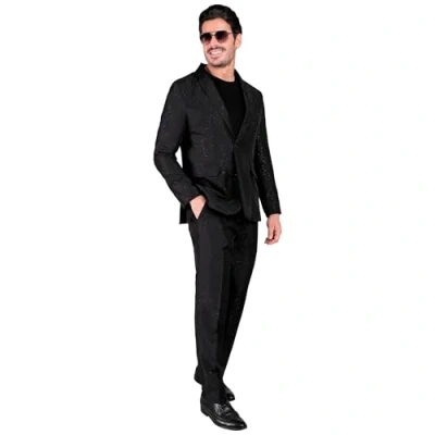 Afbeelding van Widmann Feesten &amp; Gelegenheden Kostuum Sparkly Stargazer Man Zwart Medium Carnavalskleding Verkleedkleding