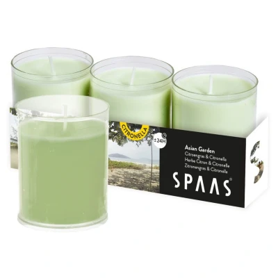 Afbeelding van Spaas Kaars Citronella Asian Garden Branders Groen 3 stuks