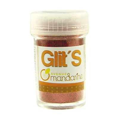 Image de Avenue Mandarine 42506MD Un flacon de paillettes Glit&#039;s Rouge 14 g