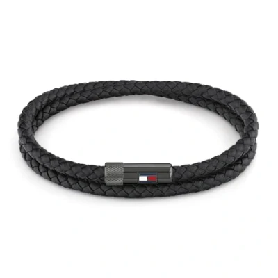 Afbeelding van Tommy Hilfiger sieraden armband voor heren in zwart leer 2790262S