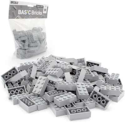 Afbeelding van Set van 100 klassieke Lego bouwstenen Lichtgeel 2 x 4 Starterset accessoires en uitbreiding voor doos plaat Basisstenen (3001)