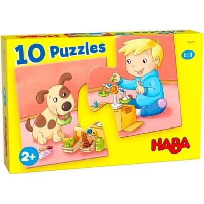 Afbeelding van HABA 10 puzzels Mijn speelgoed