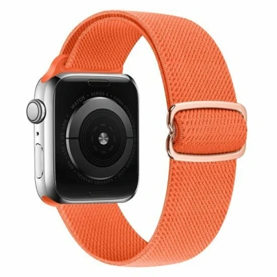 Afbeelding van Apple Watch Solo Loop Nylon bandje Koraal Geschikt voor 38mm / 40mm 41mm