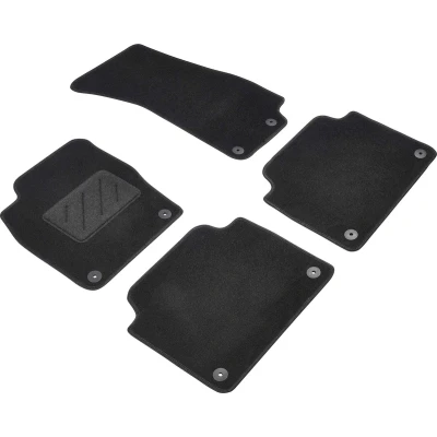 Afbeelding van WALSER Standart 80777 Vloermatset Polyester, PU (Polypropyleen) voor en achter Antraciet/Zwart Op maat gemaakt