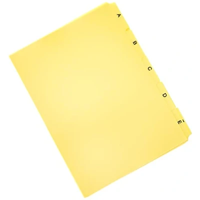 Image de Durable 365004 jeu de 25 intercalaires avec onglets imprimés a z format a5 jaune