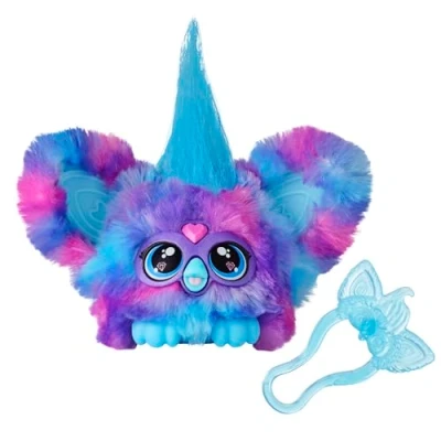 Image de Furby Furblets Luv Lee Mini compagnon, plus de 45 sons, musiques K Pop et phrases en Furbish, peluche électronique violette bleue pour filles garçons, à partir 6 ans