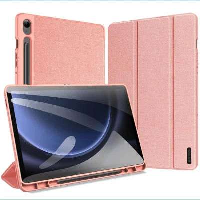 Afbeelding van Dux Ducis Tablet hoes geschikt voor Samsung Galaxy Tab S9/S9 FE (2023) Domo Book Case Auto Wake/Sleep functie Roze