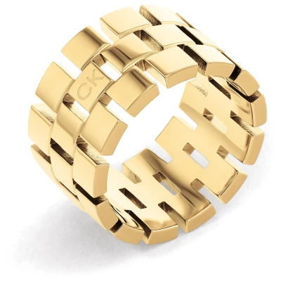 Afbeelding van Calvin Klein Ring goldcoloured, Dames, Maat: 52, Gold coloured