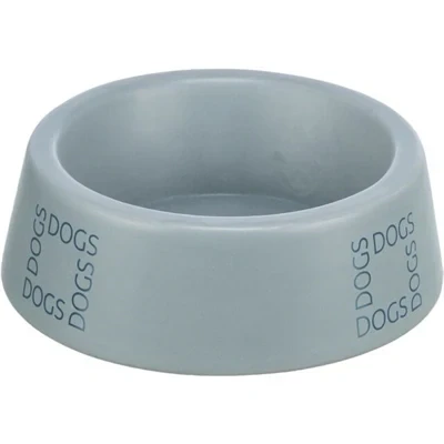 Afbeelding van Trixie voerbak / drinkbak hond dogs keramiek grijsblauw 400 ml 16 cm