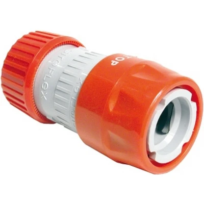 Afbeelding van Talen Tools Snelkoppeling met Stop en Slanghouder Ø 12 18 mm PVC