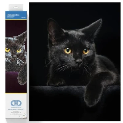 Afbeelding van Diamond Dotz Midnight Cat Painting 4.389 36x28 cm