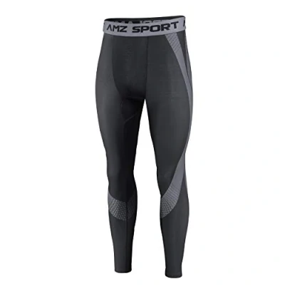 Afbeelding van AMZSPORT Sportcompressiebroek voor heren, hardlopen, leggings, basislaag, transportbroek
