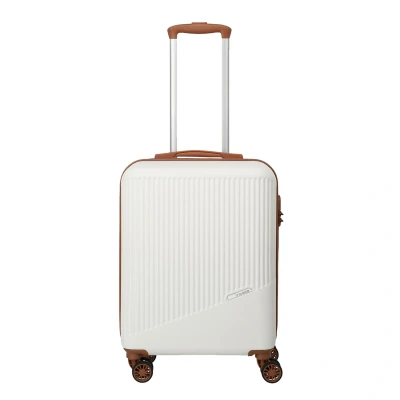 Afbeelding van Travelite Bali 4 Wiel Trolley S white/cognac Harde Koffer