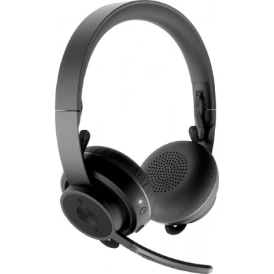 Afbeelding van Logitech Headset Zone Wireless MS, Bluetooth, stereo oplaadfunctie Qi, zwart, zakelijk