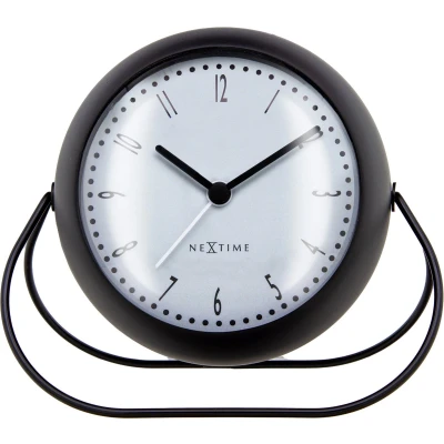 Afbeelding van Wekker NeXtime Bubble alarm clock 11x8cm zwart metaal
