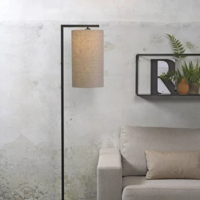 Afbeelding van IT&#039;S ABOUT ROMI Vloerlamp Boston, Ø 25 cm, zwart/donker