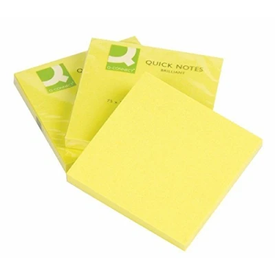 Afbeelding van Q Connect, Plakbriefje, Kleefblok neon 76 x m (76 mm)