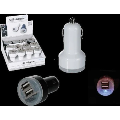 Afbeelding van Universele verlichte USB adapter voor sigarettenaansteker