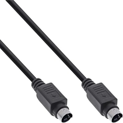 Afbeelding van InLine S VHS 89950 Mini DIN stekker 4 polig naar 2 m