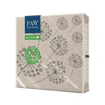 Afbeelding van PAW papieren servetten, 3 laags (33 x 33 cm), 20 stuks, ideaal voor verjaardagen, open dagen, tuinfeesten, familie evenementen (Dandelions)