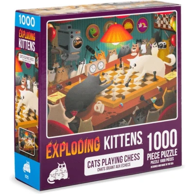 Afbeelding van Exploding Kittens Puzzel Cats Playing Chess