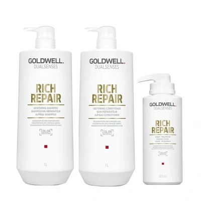 Afbeelding van Droog haar pakket Goldwell Dualsenses Rich Repair XL bundel/set/pakket