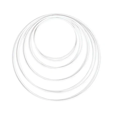 Afbeelding van RAYHER 25212102, creatieve kunst, metalen ringen, 10 stuks, 5 maten, wit