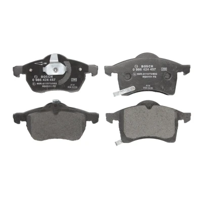 Afbeelding van BOSCH 0 986 424 457 Remblokkenset Low Metallic Met akoestische slijtagewaarschuwing plunjerclip OPEL: Zafira A, Astra G CC, Saloon