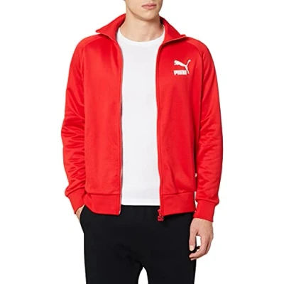 Afbeelding van Puma Iconic T7 PT Sweater met rits, Heren, Maat: Medium, High risk red
