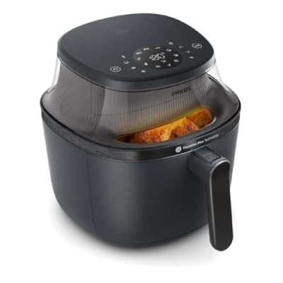 Afbeelding van Philips Airfryer Serie 3000 6,2 l, kookvenster, 16 in 1, RapidAir Plus technologie, vetverwijdering, HomeID receptentoepassing, gemakkelijk te reinigen (NA330/00)