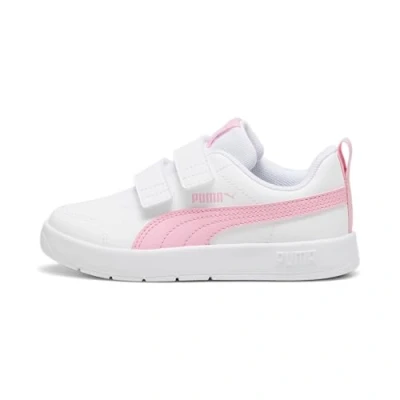 Afbeelding van PUMA Court Flex V3 V Ps Sneakers, uniseks, kinderen, wit/roze/lila