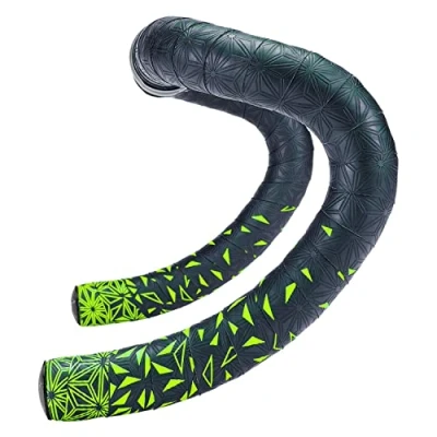 Afbeelding van Supacaz Stuurlint Super Sticky Kush Starfade neon geel