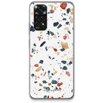 Afbeelding van Case Company® hoesje geschikt voor Xiaomi Redmi Note 11S Terrazzo N4 Soft Cover Telefoonhoesje Bescherming aan alle Kanten en Schermrand