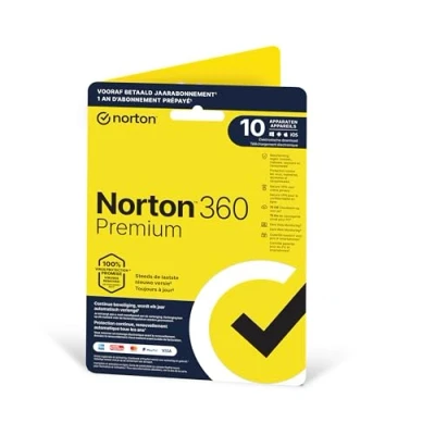 Image de Norton 360 Premium 2025, 10 apparaten, 1 jaar, Apparaatbeveiliging, Dark Web Monitoring, Secure VPN en wachtwoordbeheer, PC/Mac/iOS/Android